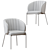 Elegant Shell Back Dining Chair 3D model small image 4