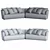 Modern Modular Cleo Sofa Set 3D model small image 2