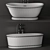 Elegant Devon Bath Set 3D model small image 6