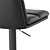 Leather Bar Stool with Metal Base 3D model small image 4