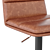 Leather Bar Stool with Metal Base 3D model small image 5