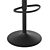 Leather Bar Stool with Metal Base 3D model small image 6