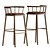 Stylish Black Bar Stool Jari-Jari 3D model small image 1