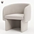 Elegant Jessie Accent Chair 3D model small image 1