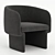 Elegant Jessie Accent Chair 3D model small image 3