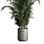 Concrete Palm Indoor Plant Vase 3D model small image 2