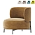 Modern Design Akiko Lounge Armchair 3D model small image 1