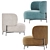 Modern Design Akiko Lounge Armchair 3D model small image 4