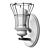 Matte Black Cage Wall Sconce 3D model small image 2