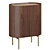 Aslen Walnut & Leather Nightstand 3D model small image 1