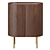 Aslen Walnut & Leather Nightstand 3D model small image 3