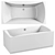 Alpen Luna 180 White Acrylic Bathtub 3D model small image 1