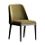 Luxury Black Velvet Dining Chair 3D model small image 1