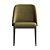 Luxury Black Velvet Dining Chair 3D model small image 2