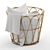 Cozy Basket Set with Blanket 3D model small image 1