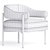 Luxury Sherpa Armchair in Ivory 3D model small image 3