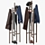 Sleek Modern Atwood Coat Rack 3D model small image 2