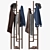 Sleek Modern Atwood Coat Rack 3D model small image 4