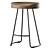 Modern Half-bar Stool Roger 3D model small image 1