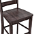 Farmhouse Style Wooden Bar Stool 3D model small image 3