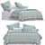 Elliot Tufted Quilt Cover Gray_Blue 3D model small image 1