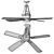 Modern Remote Control Ceiling Fan 3D model small image 3