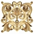 Elegant Carved Plaster Trim Decoration 3D model small image 1