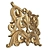 Elegant Carved Plaster Trim Decoration 3D model small image 3