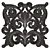 Elegant Carved Plaster Trim Decoration 3D model small image 6