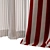  Wide Striped Curtain Fabric 3D model small image 7