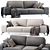 Modern Ron Sofa, 230x102x80 cm 3D model small image 1