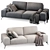 Modern Ron Sofa, 230x102x80 cm 3D model small image 3