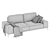 Modern Ron Sofa, 230x102x80 cm 3D model small image 6