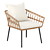 Rattan Patio Set: Sofa & Chair 3D model small image 3