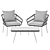 Rattan Patio Set: Sofa & Chair 3D model small image 7