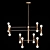 English Bronze Plano Chandelier 3D model small image 2