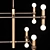 English Bronze Plano Chandelier 3D model small image 3