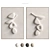 Sculpted Wall Art Symbioses Beige 3D model small image 1