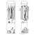 Modern Marble Base Coat Rack 3D model small image 2