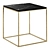 Mahaut Brown Marble Brass Table 3D model small image 1