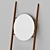 Mid-Century Acacia Ladder with Mirror 3D model small image 2