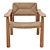 Handwoven Abondance Straw Chair 3D model small image 2