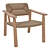 Handwoven Abondance Straw Chair 3D model small image 5