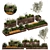 Urban Oasis Collection: Metal Bench & Rustic Planters 3D model small image 1