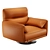 Modern Tampa Swivel Armchair: Luxury Elegance 3D model small image 1