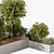  Urban Furniture 51: Bench with Plants 3D model small image 2