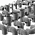 Smooth Geometry Sewer Fittings Set 3D model small image 2