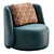 Sleek Modern Pyora Furniture 3D model small image 1