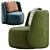 Sleek Modern Pyora Furniture 3D model small image 7