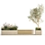 Urban Oasis Bench with Olive Tree & Shrubs 3D model small image 4